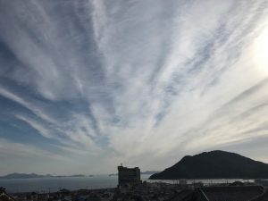 雲と仙酔島